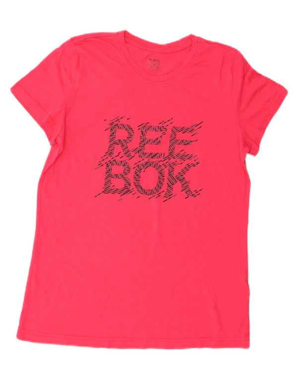 Tricou grafic Reebok pentru femei Top UK 20/22 XL, bumbac roz