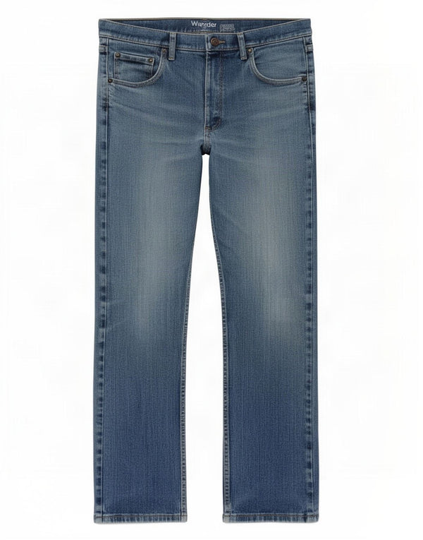 Blugi drepti pentru bărbați Wrangler W32 L32 Bumbac albastru