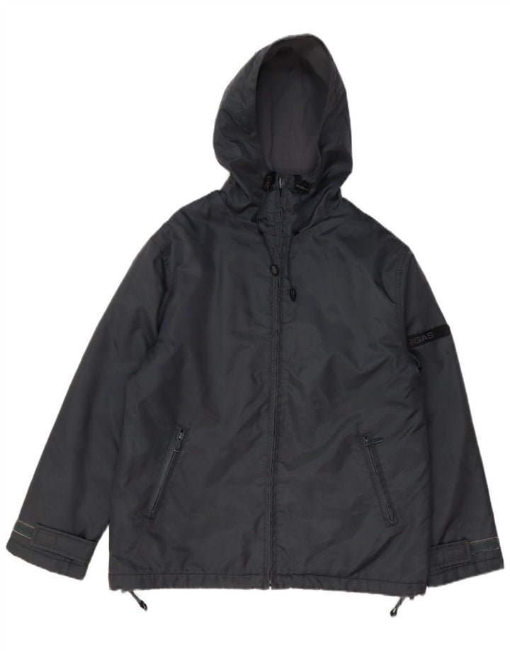 Jachetă de vânt cu glugă pentru bărbați Gas, poliester mic, gri