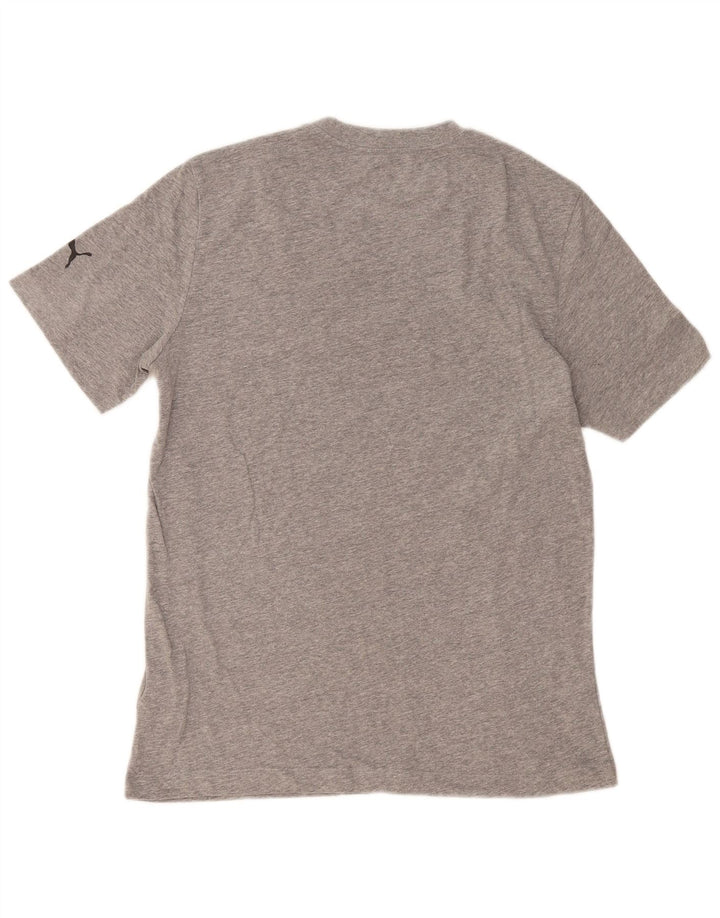 Tricou grafic Puma pentru bărbați Top, bumbac, gri mediu