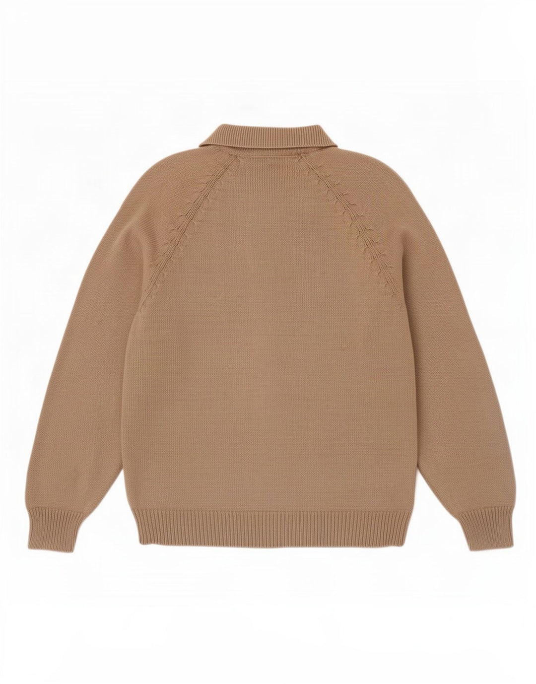Pulover Trussardi pentru bărbați cu gât polo, bej mediu