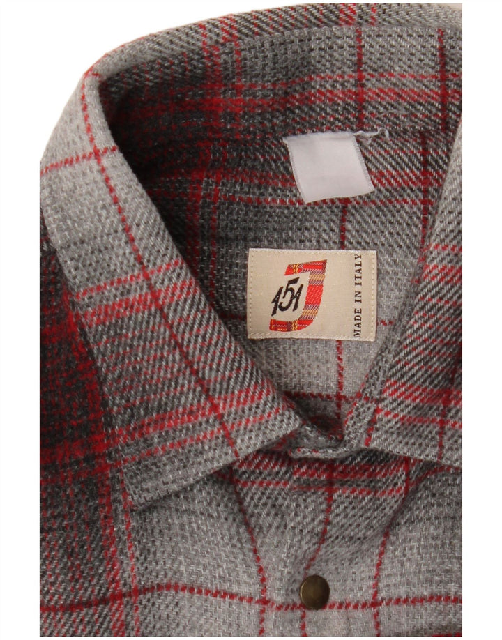 Cămașă de flanel pentru bărbați VINTAGE XL Burgundy Check