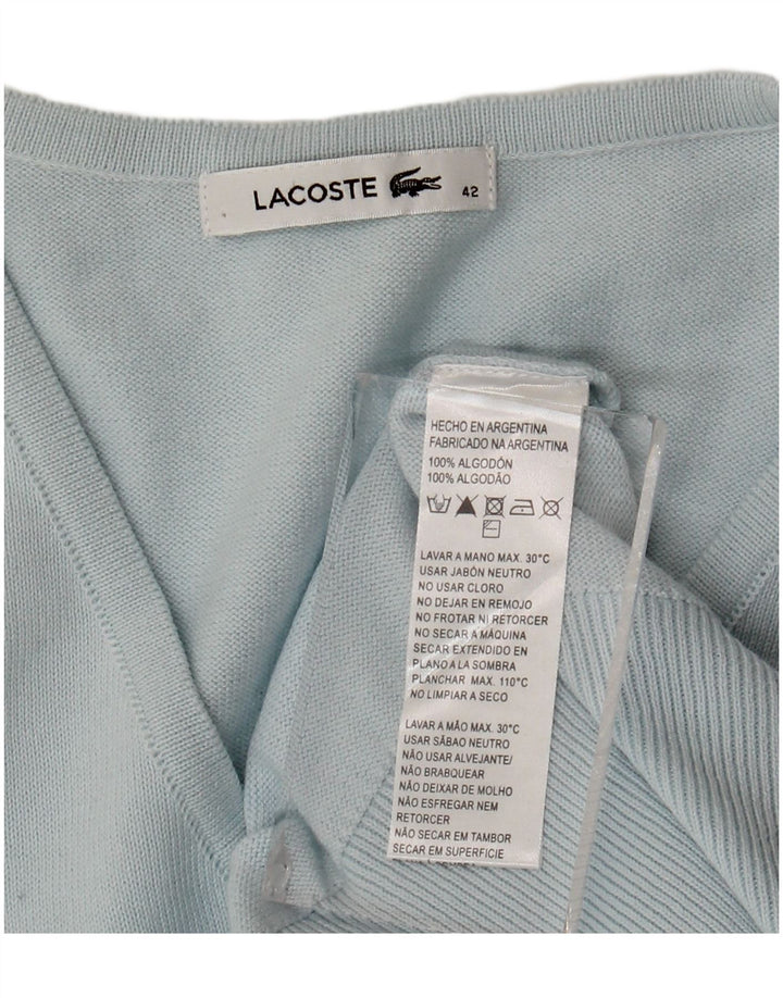 Pulover pentru femei Lacoste cu decolteu în V Mărimea 42 Bumbac albastru mare