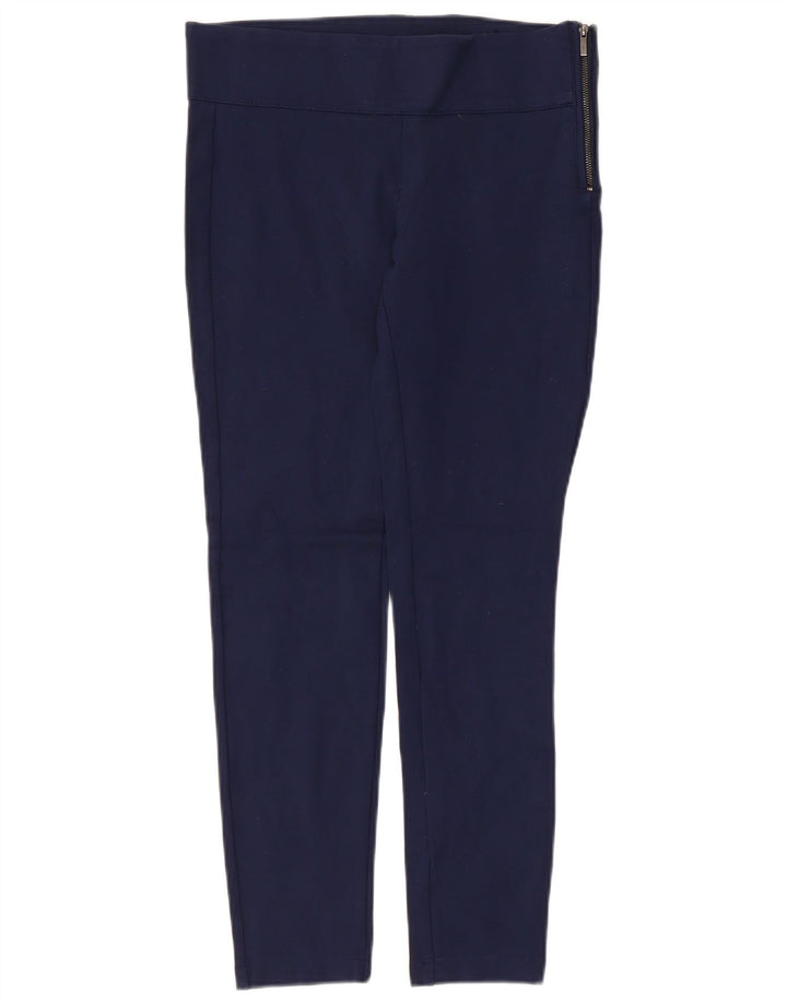 Pantaloni de damă Zara Trafaluc Slim Casual Mediu L28 L26 Bleumarin Viscoză