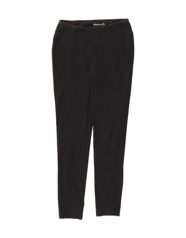REEBOK Womens Leggings UK 12 Medium Black Cotton Vintage Reebok and Second-Hand Reebok from Messina Hembry 