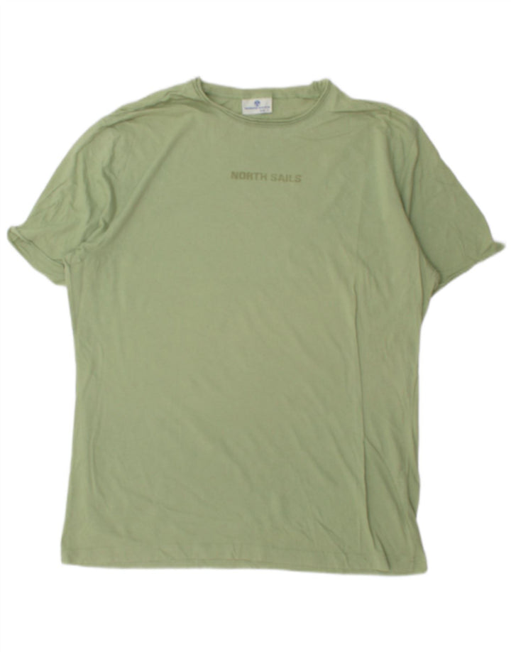 NORTH SAILS Tricou grafic pentru bărbați Top mare din bumbac verde