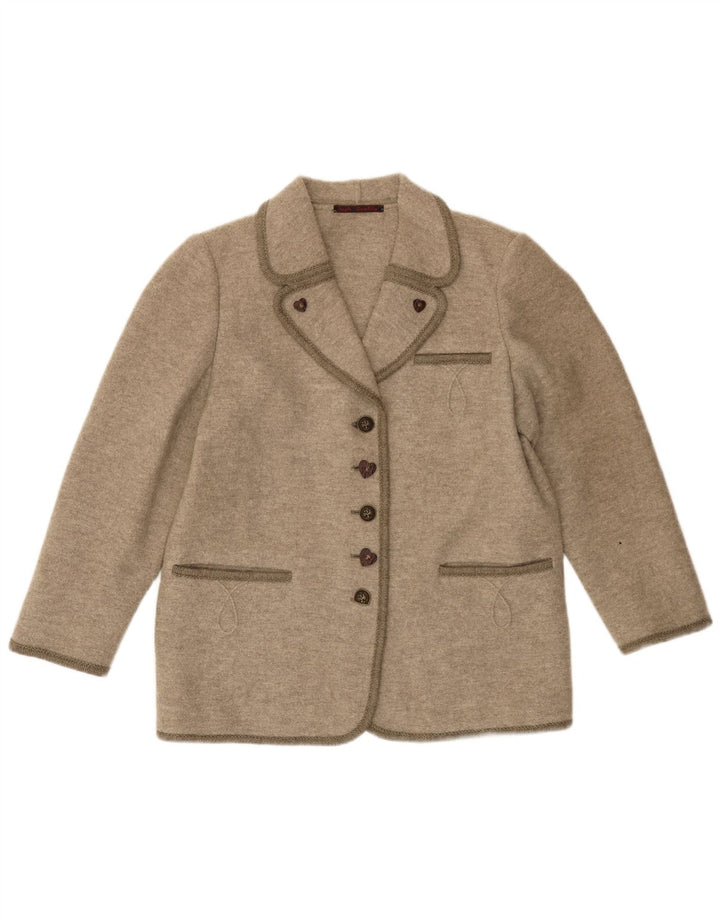 Jachetă pentru femei VINTAGE cu 5 nasturi, UK 16, mare, bej