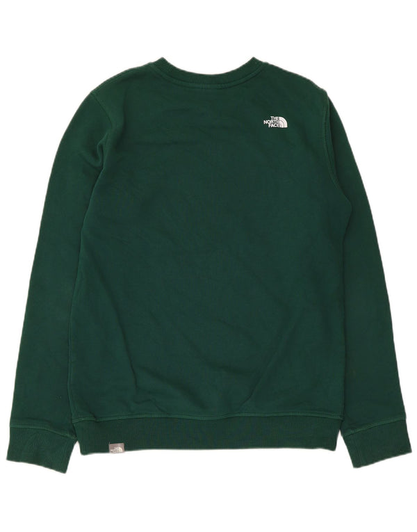 Pulover grafic pentru băieți The North Face 14-15 ani XL bumbac verde