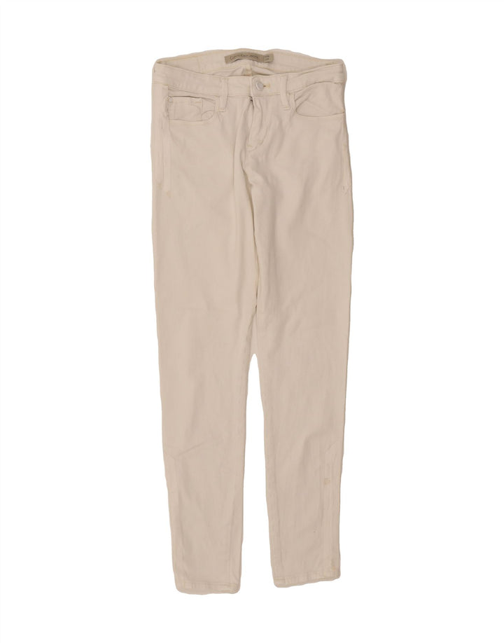 CALVIN KLEIN Womens Skinny Jeans W28 L32  White Vintage Calvin Klein and Second-Hand Calvin Klein from Messina Hembry 