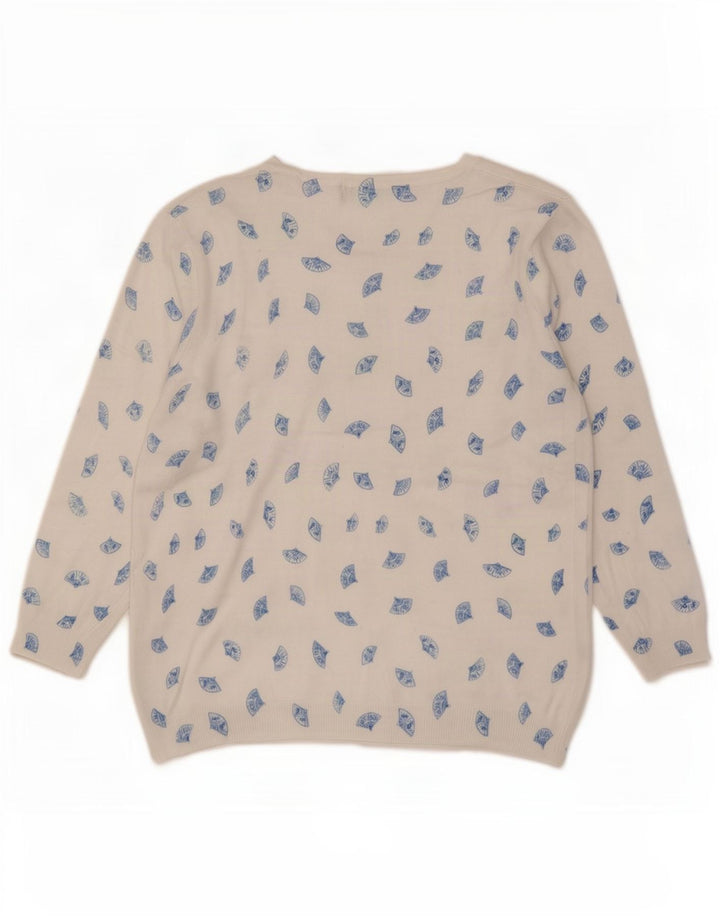 Pulover pentru femei Marks & Spencer, cu model abstract, cu gâtul barcă, UK 12 Medi