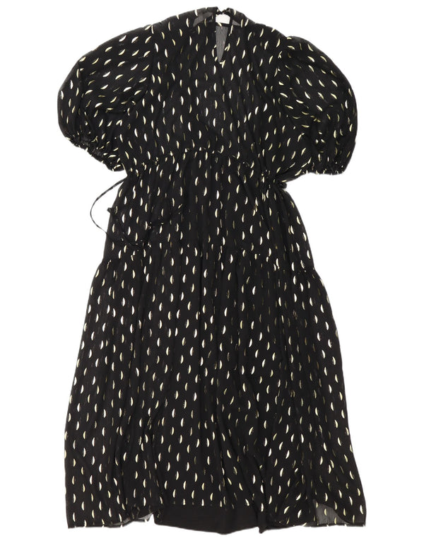 Rochie maxi pentru femei H&M UK 14 Poliester cu pete negre medii