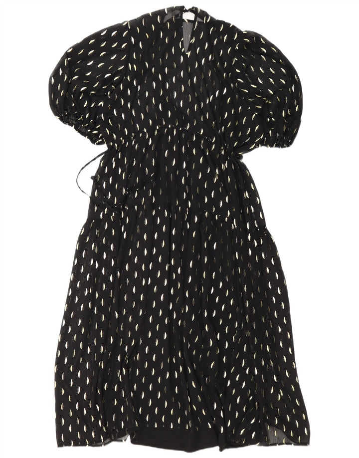Rochie maxi pentru femei H&M UK 14 Poliester cu pete negre medii