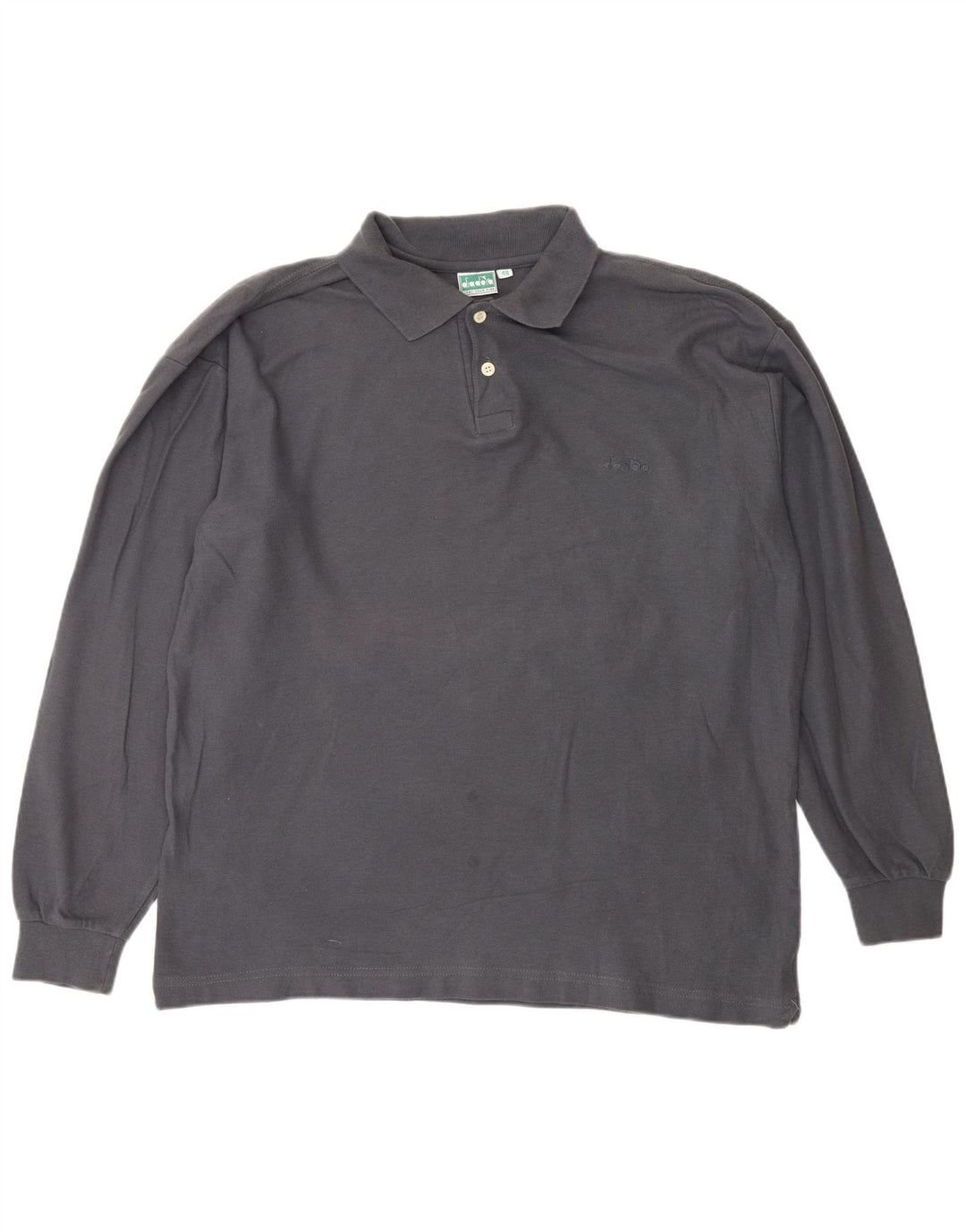 DIADORA Tricou polo cu maneca lunga pentru barbati IT 48 bumbac gri mediu