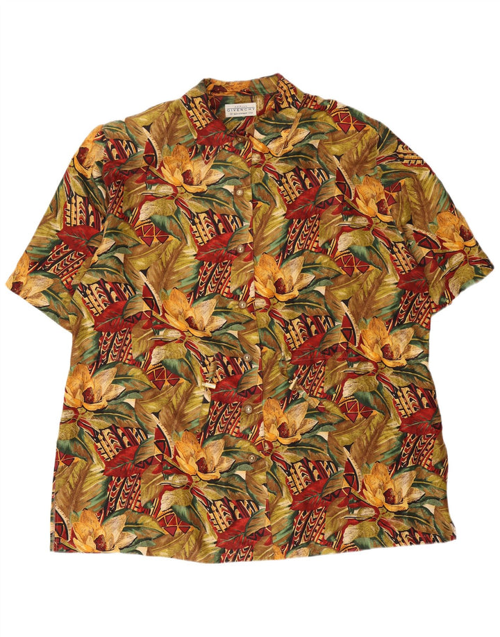 Bluză cămașă cu mânecă scurtă pentru femei Givenchy EU 50 3XL Multicolor Floral