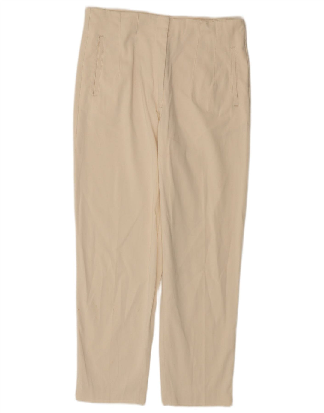 Massimo Dutti Pantaloni tăiați pentru femei EU 42 Large W30 L25 Alb