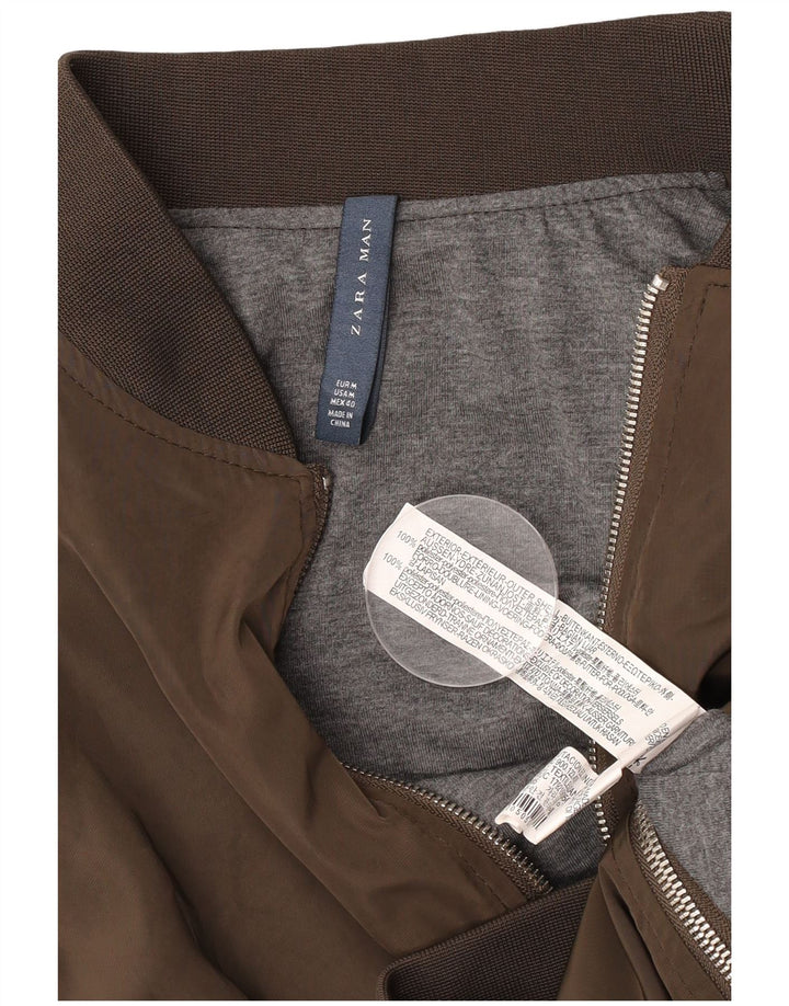 Bomber pentru bărbați ZARA UK 38 Poliester maro mediu