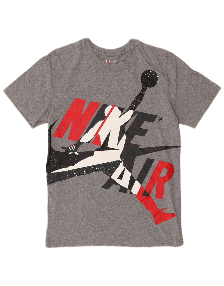 Tricou grafic Jordan pentru bărbați Top mic, gri, bumbac