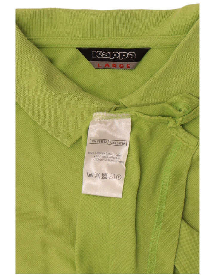 Tricou polo pentru bărbați Kappa, bumbac verde mare