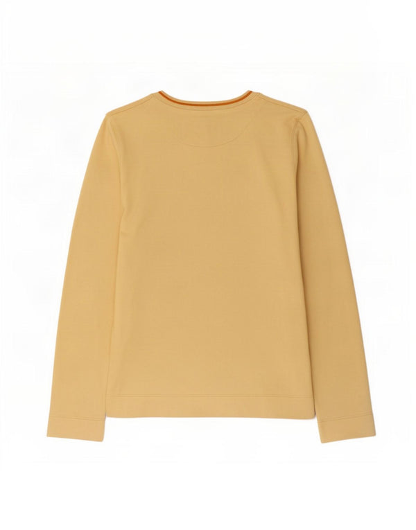 Zara Fete Top Grafic Maneca Lunga 15-16 Ani Bumbac Galben