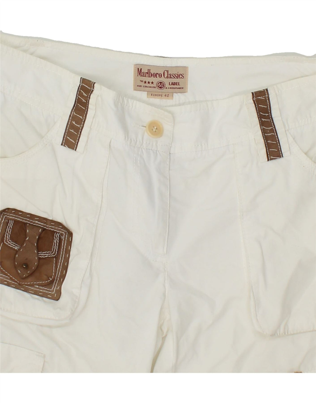 MARLBORO CLASSICS Womens Cargo Bermuda Shorts EU 42 Large W30  White Vintage Marlboro Classics and Second-Hand Marlboro Classics from Messina Hembry 