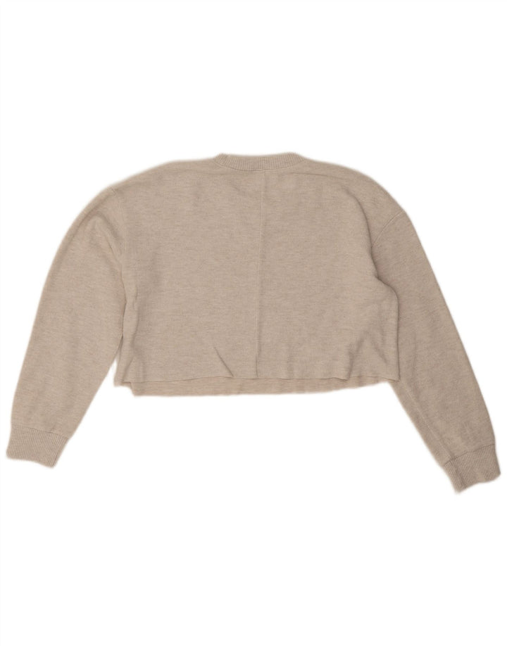 Pulover supradimensionat pentru femei Zara UK 14 Poliester mediu gri