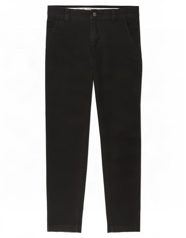 Pantaloni chino slim pentru femei Tommy Hilfiger L31 L30 bumbac negru