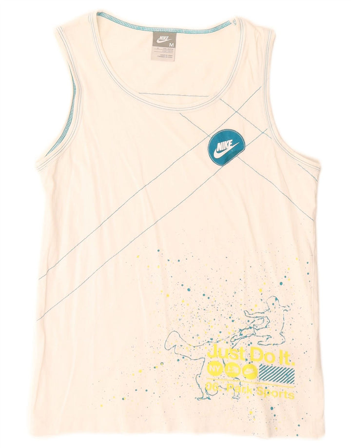 Vestă grafică Nike pentru băieți Top 10-11 ani Poliester alb mediu