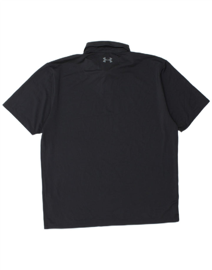 Tricou polo pentru bărbați UNDER ARMOUR Poliester negru mare
