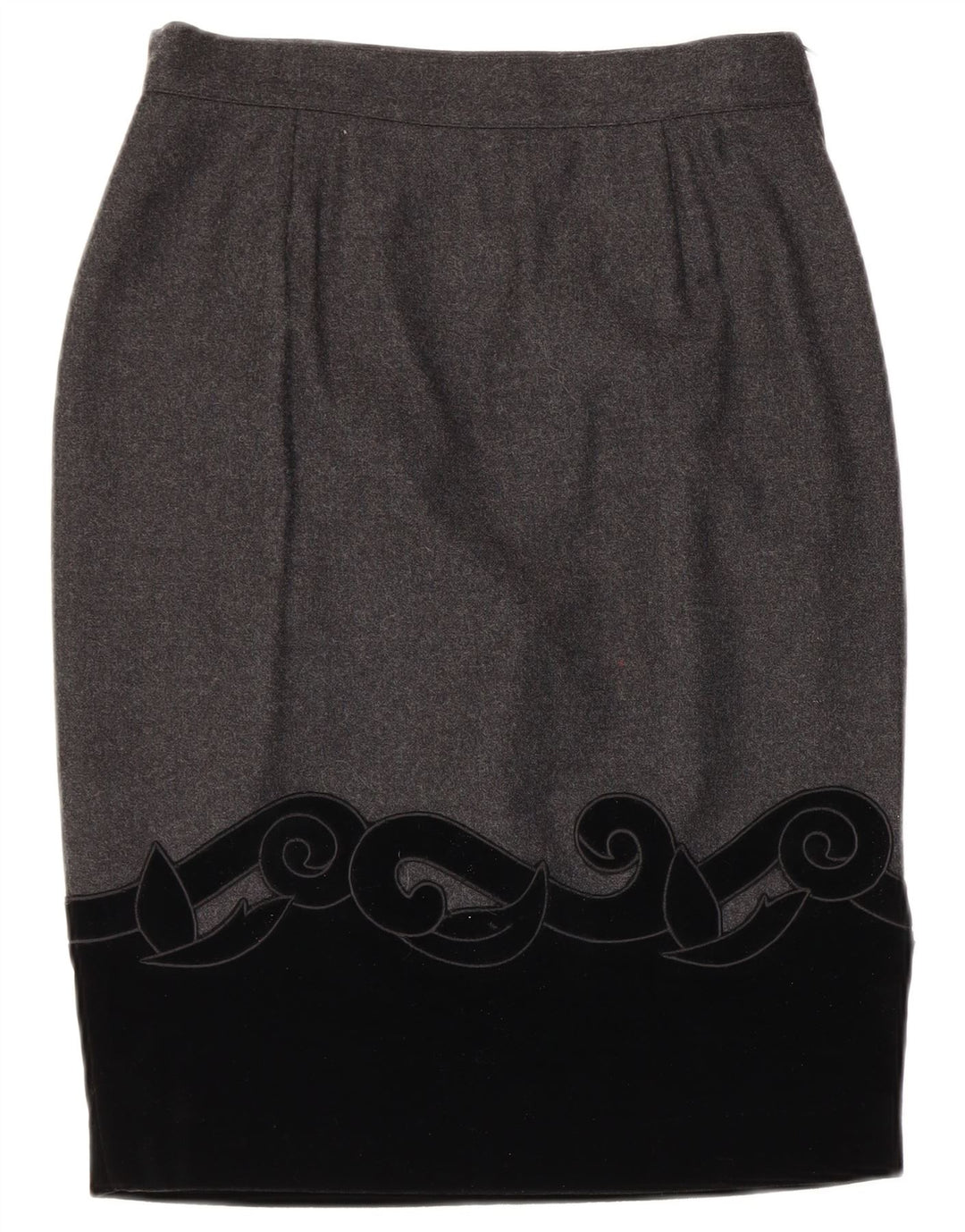 Fusta creion pentru femei BLUMODE IT 44 Medium W28 Gri Colorblock