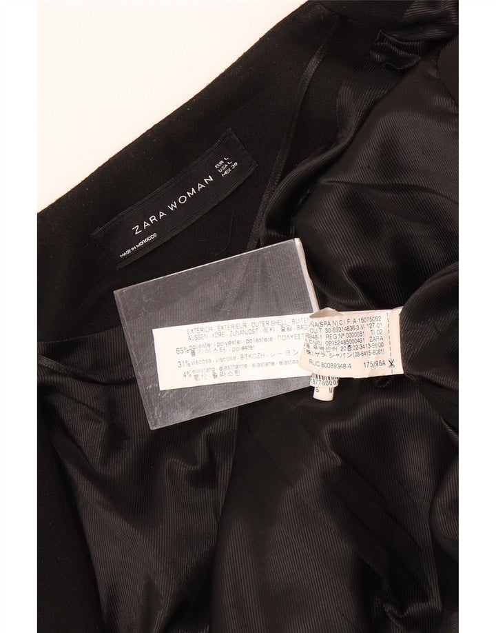 Pardesiu deschis pentru femei Zara UK 16, mare, negru, poliester
