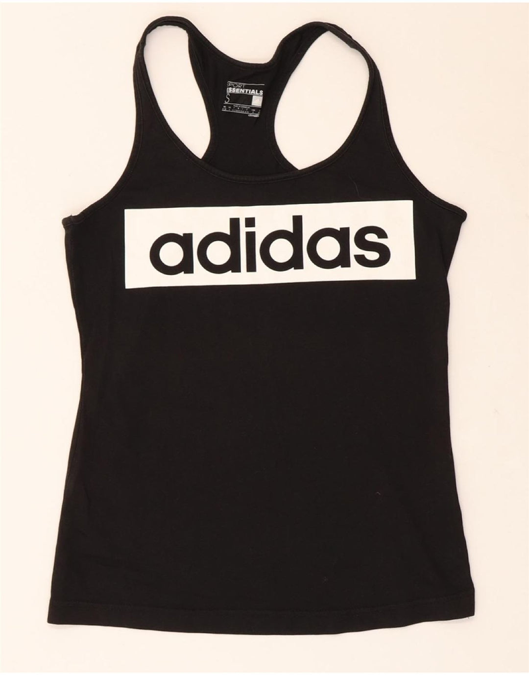 ADIDAS Climalite Graphic Vest Top pentru femei UK 8/10 Small Black