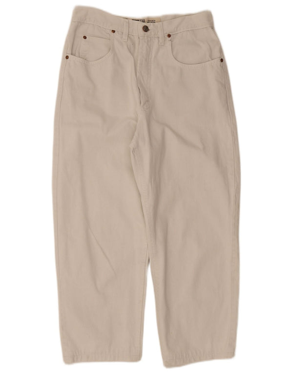 Blugi Lee Riders Cropped W33 L24 Bumbac alb