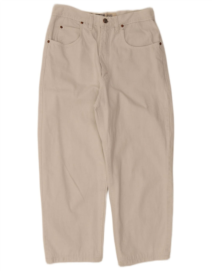 Blugi Lee Riders Cropped W33 L24 Bumbac alb