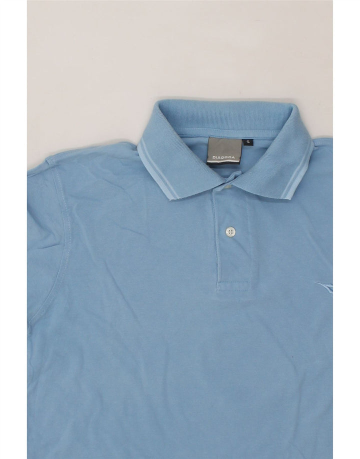 DIADORA Mens Polo Shirt Small Blue Cotton Vintage Diadora and Second-Hand Diadora from Messina Hembry 