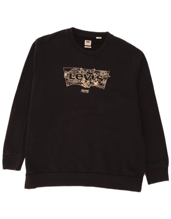 Pulover pentru bărbați Levi's Graphic Standard Fit, XL, bumbac negru