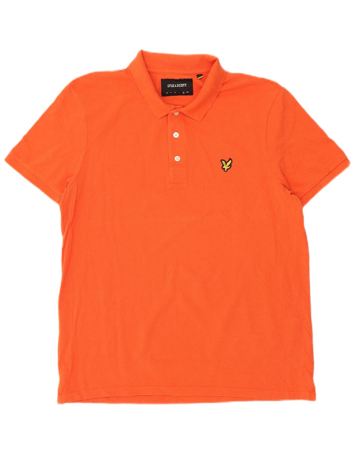 Tricou polo pentru bărbați Lyle & Scott, bumbac portocaliu XL