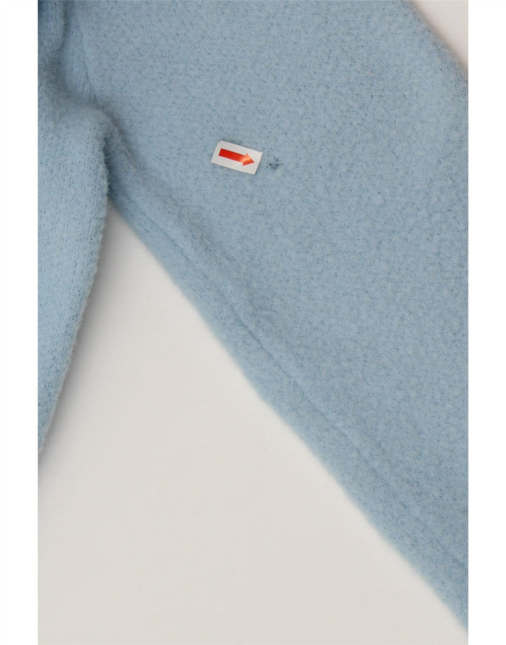 Pulover de damă ZARA Crop Crew Gate UK 10 Small Blue Nylon