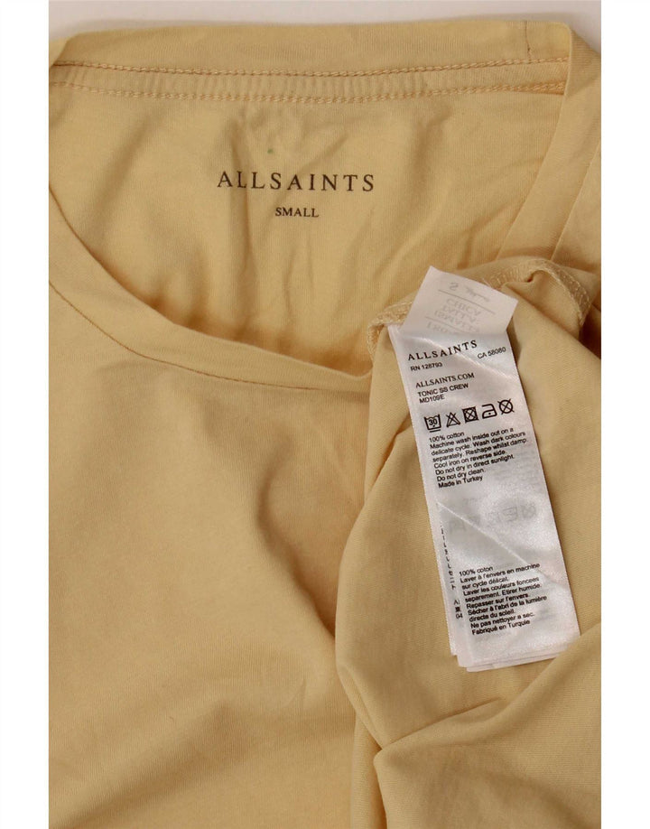 Tricou bărbătesc All Saints Top mic galben bumbac