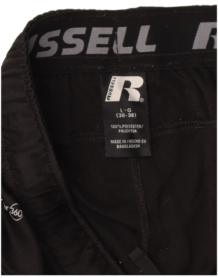 Pantaloni scurți sport Russell Athletic pentru bărbați, mari, negru, poliester