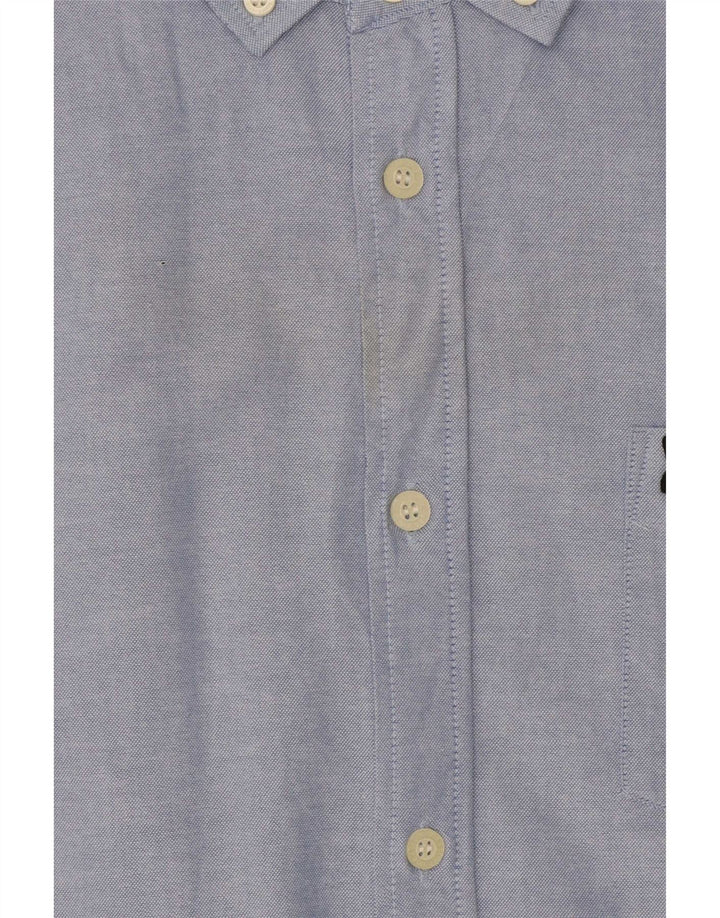 Cămașă cu mânecă scurtă Lyle & Scott pentru bărbați, bumbac albastru mare
