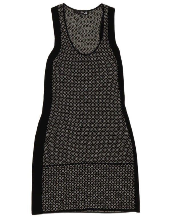 Rochie bodycon fără mâneci pentru femei Liu Jo IT 42 Medium Black Geometric Viscose