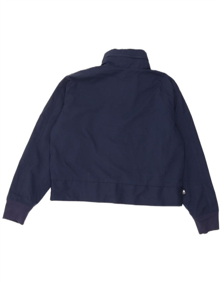 Jachetă de ploaie NIKE Crop, cu glugă, pentru femei, SUA 8/10, poliester mediu albastru bleumarin