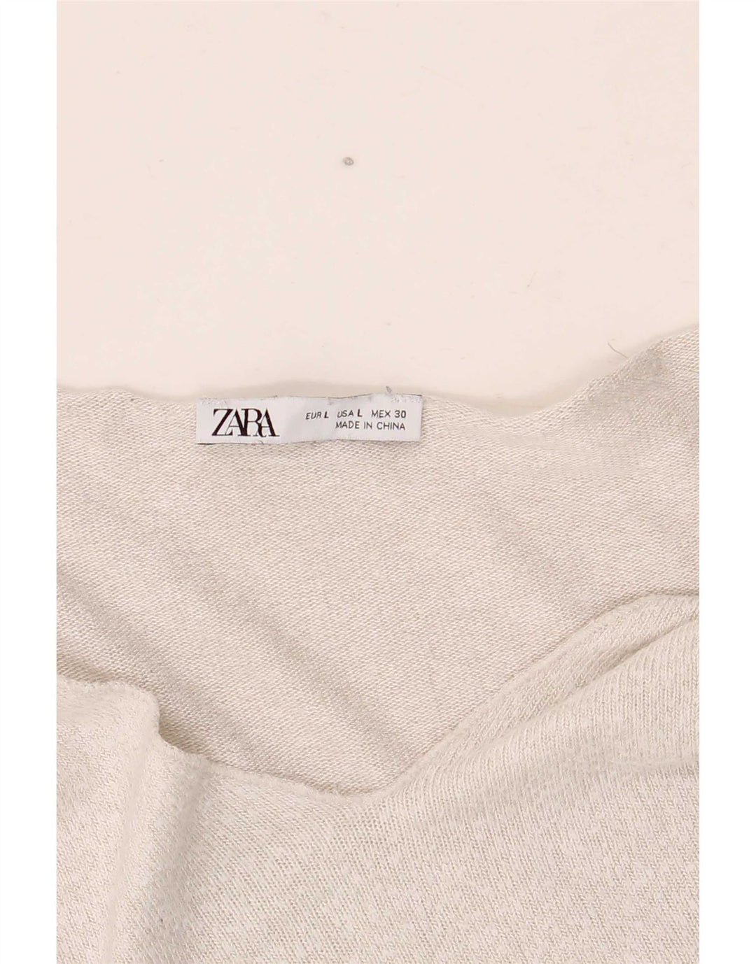 Pulover cu decolteu în V Zara pentru femei UK 16 Large Silver