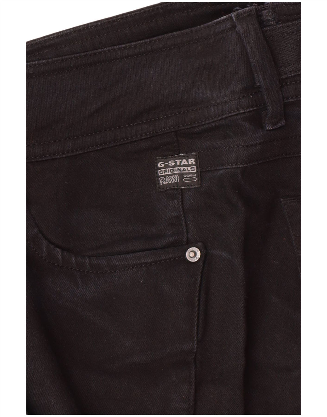 G-STAR Womens Straight Jeans W27 L28 Black Cotton