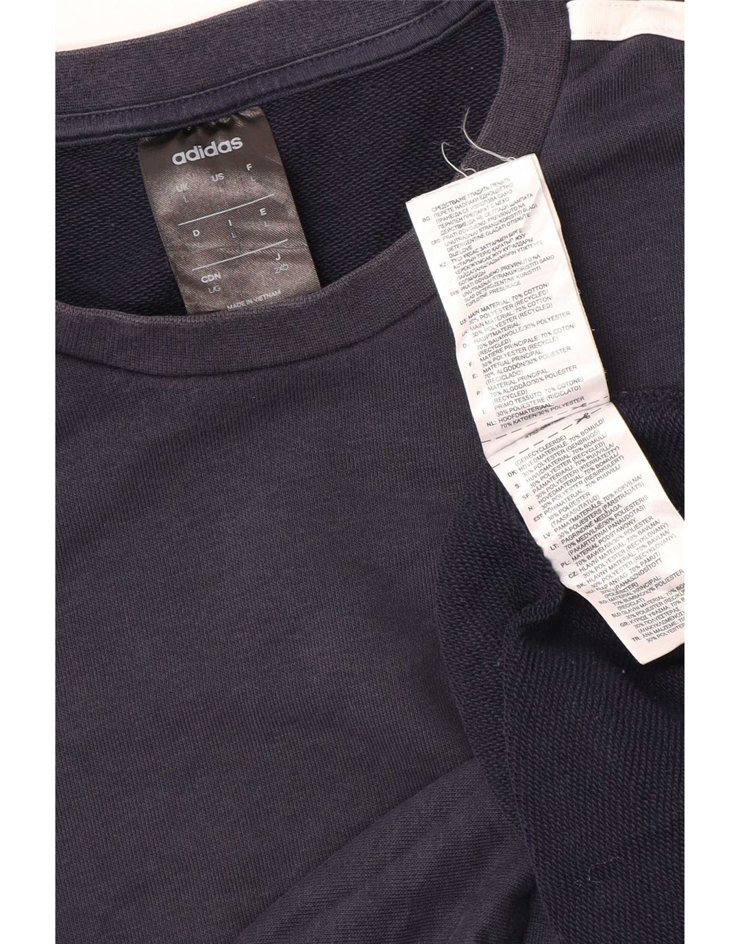 Hanorac pentru bărbați Adidas Jumper mare din bumbac bleumarin