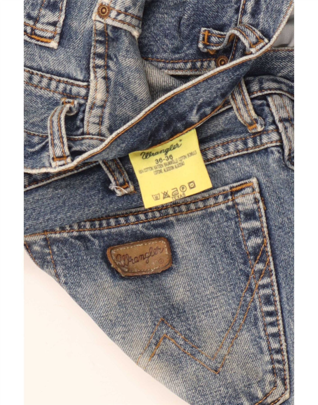 Blugi drepte pentru bărbați Wrangler Texas W36 L32 Bumbac albastru