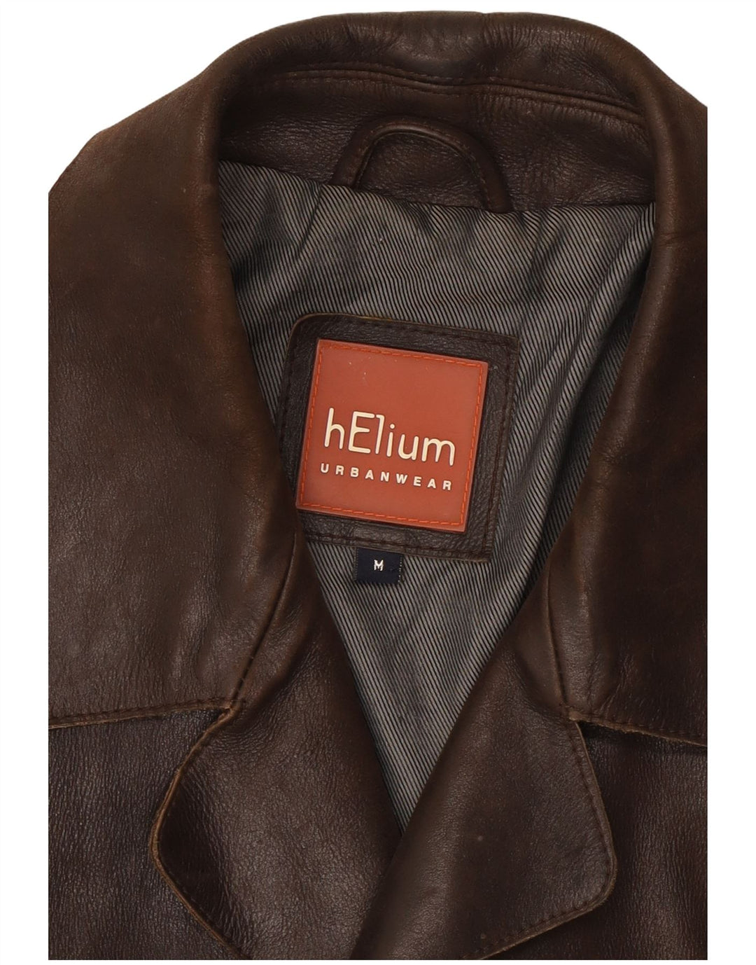 Jachetă din piele pentru bărbați Helium UK 38 maro mediu