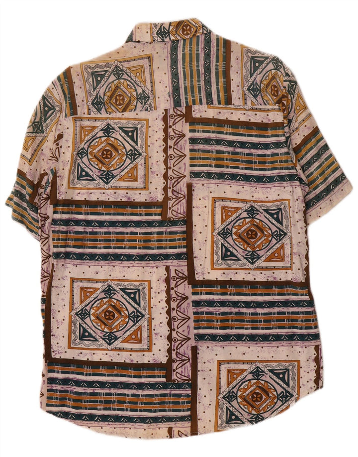 Camasa cu maneca scurta pentru barbati Rob Roy, vascoza geometrica multicolora medie