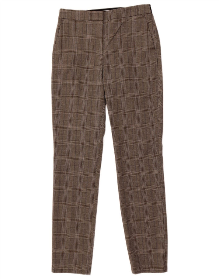 Pantaloni de costum slim pentru femei Zara XS L24 L27 Poliester cu carouri gri