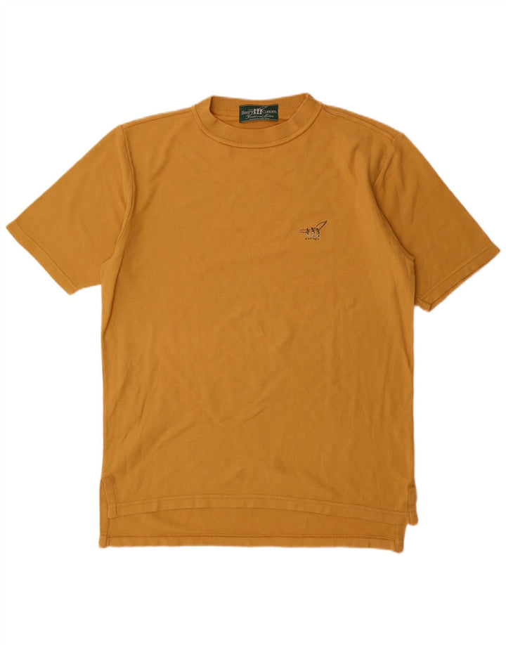 Tricou pentru bărbați Henry Cottons Top din bumbac galben mediu